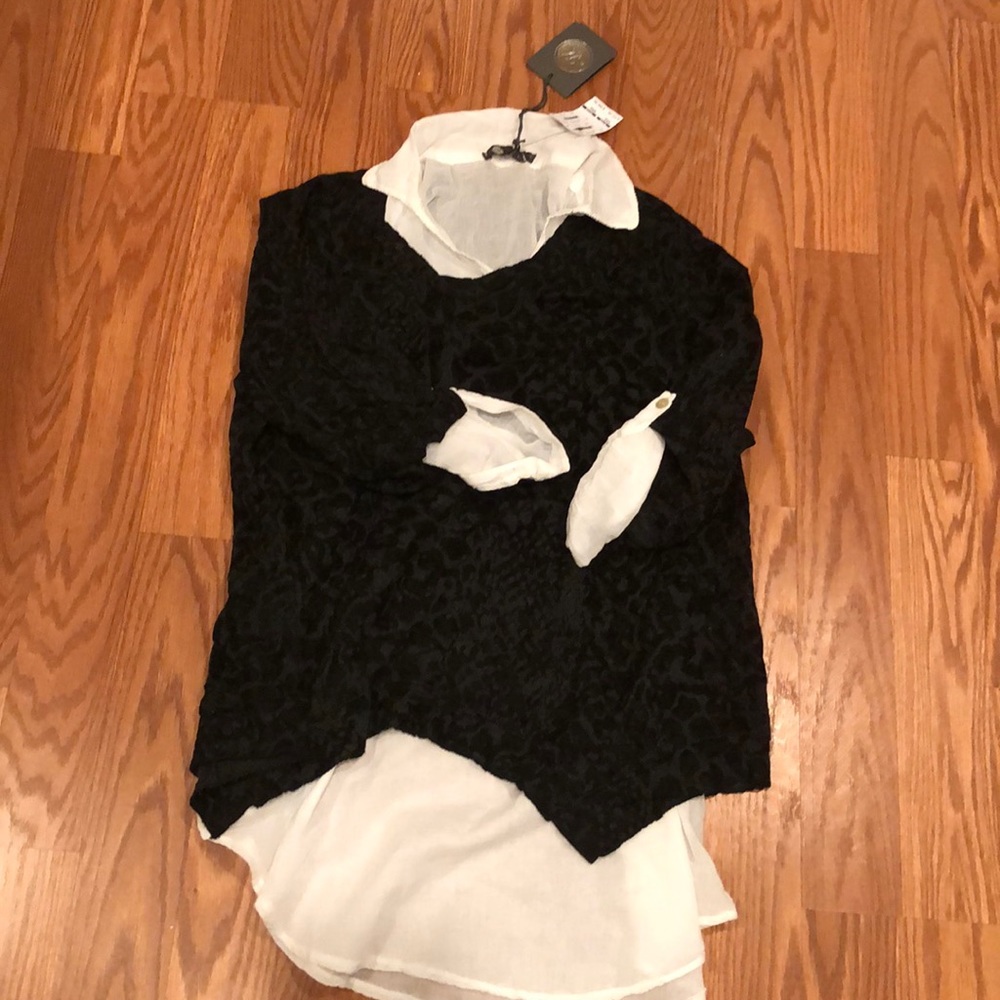 Black and white sweater